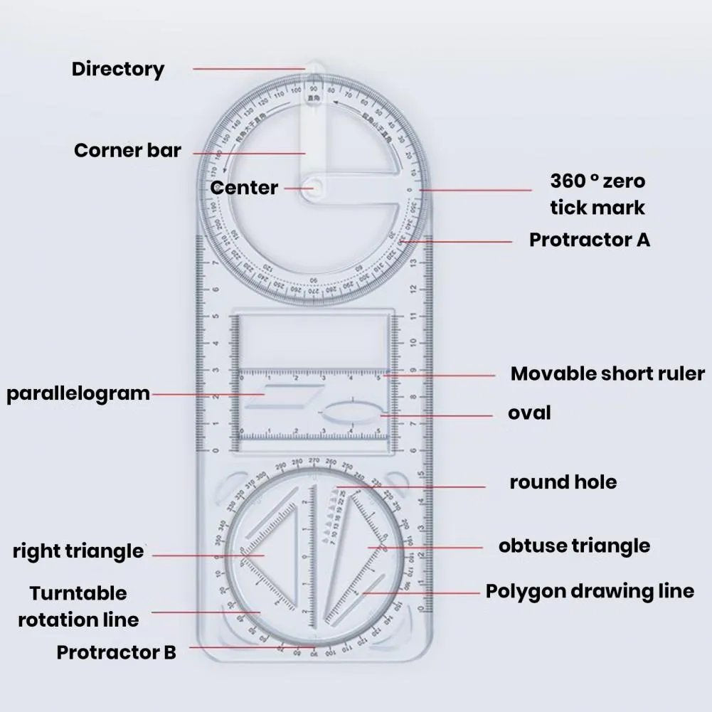 All-in-One Geometric Ruler