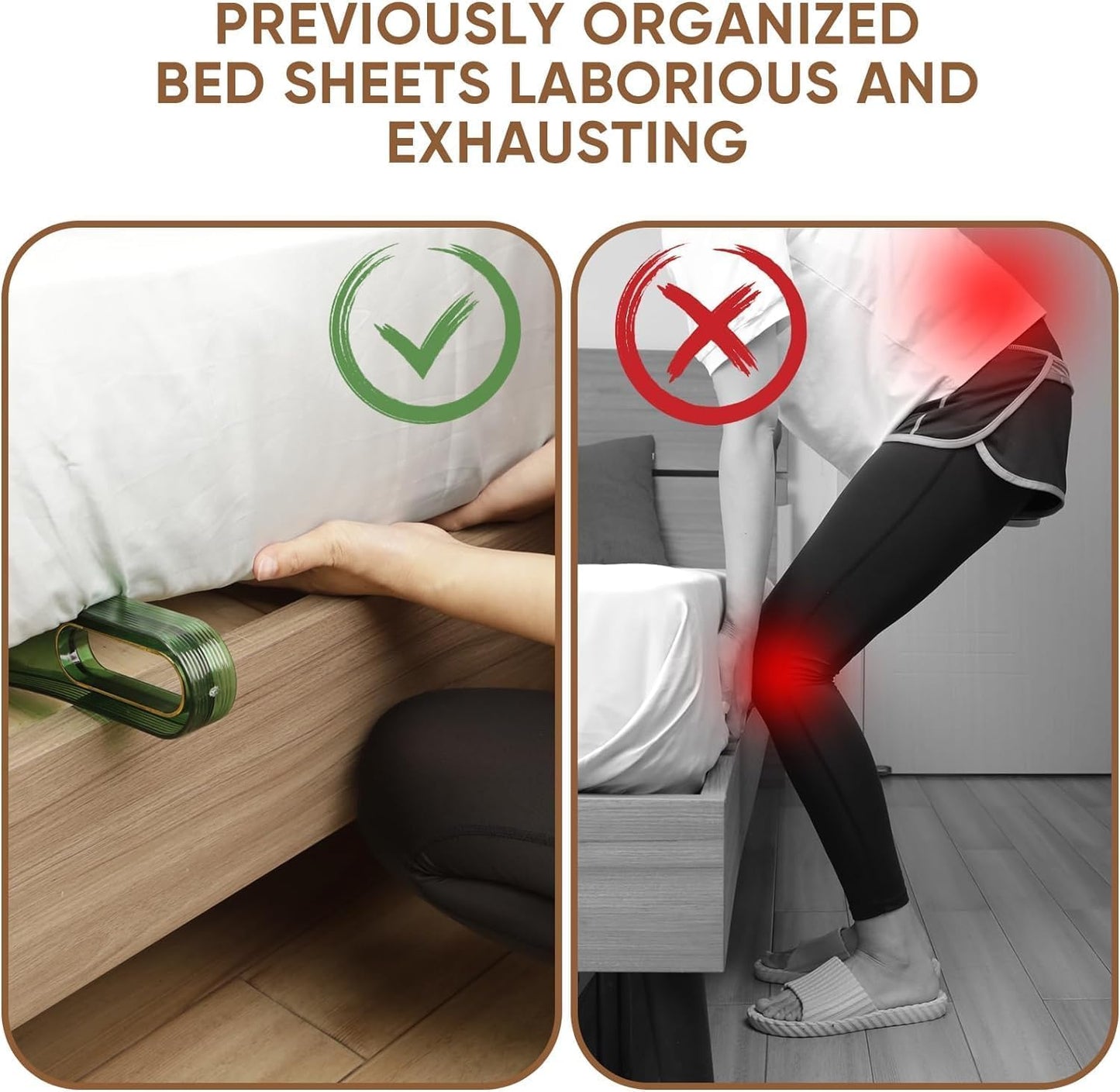 Bed Sheet Tucking & Lifting Helper (Pack of 2)