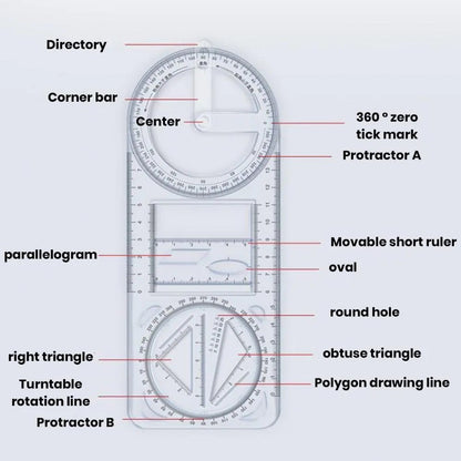 All-in-One Geometric Ruler