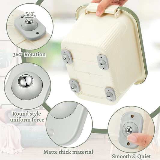360° Adhesive Mini Caster Wheels
